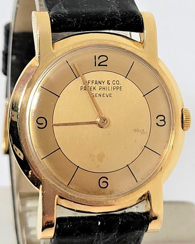 Patek Philippe Vintage 31MM Gold Dial Leather Strap (2505)