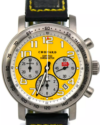 Chopard Mille Miglia L.E. 40MM Yellow Dial Aftermarket Leather Strap (8915)