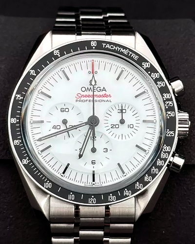 2024 Omega Speedmaster Professional Moonwatch 42MM White Dial Steel Bracelet (310.30.42.50.04.001)