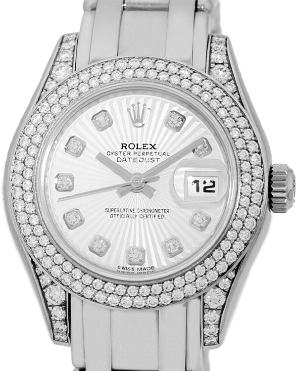 2005 (D Serial) Rolex Datejust Pearlmaster 29MM Silver Dial White Gold Bracelet (80359)