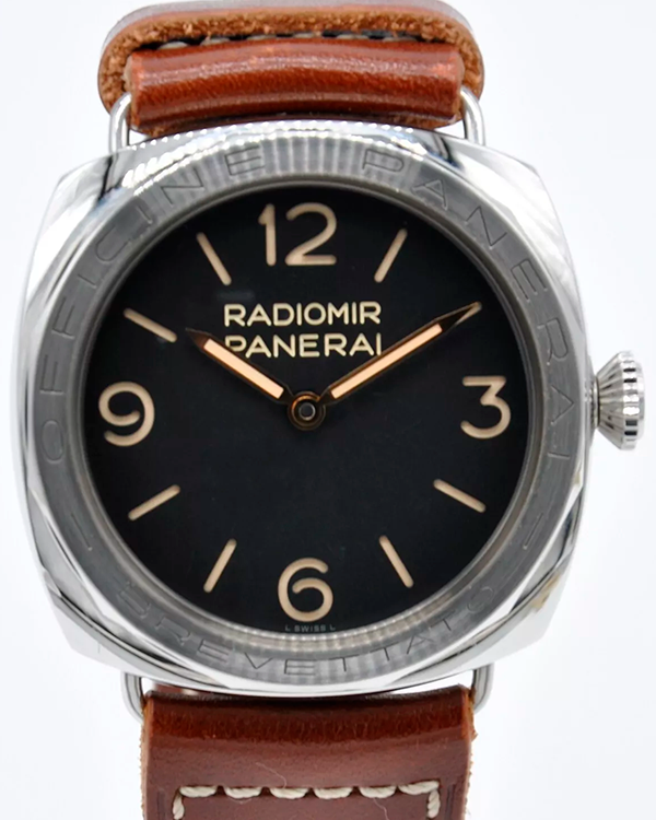 2017 Panerai Radiomir 3 Days "Brevettato" 47MM Black Dial Leather Strap (PAM00685)