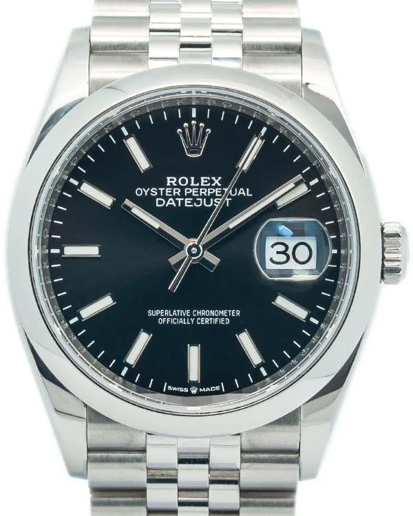 Rolex Datejust 36MM Black Dial Jubilee Bracelet (126200)