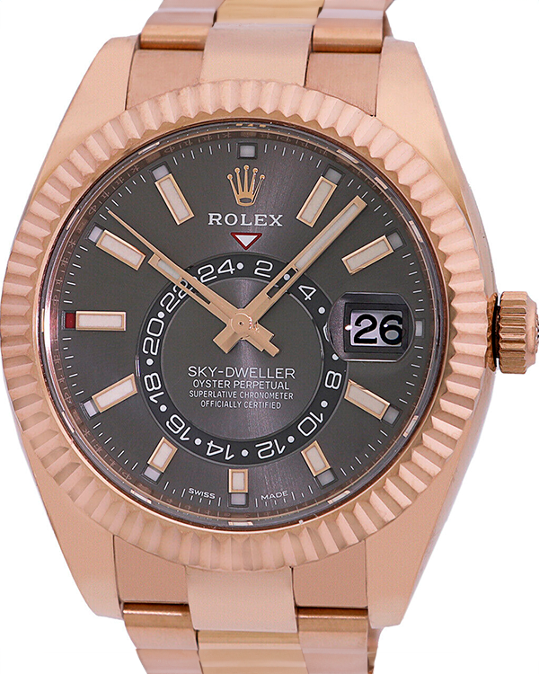 2023 Rolex Sky-Dweller Annual 42MM Chocolate Dial Rose Gold Bracelet (326935)