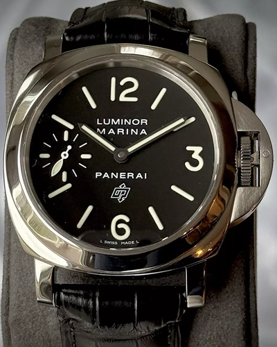 2012 Panerai Luminor Marina 44MM Black Dial Leather Strap (PAM00005)