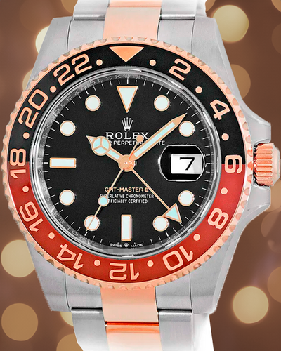 2023 Rolex GMT-Master II "Rootbeer" 40MM Black Dial Two-Tone Oyster Bracelet (126711CHNR)