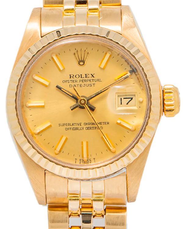 Rolex Datejust 26MM Champagne Dial Yellow Gold Jubilee Bracelet (6917)