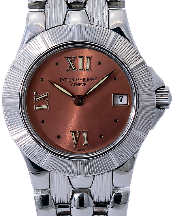 Patek Philippe Naptune 27MM Quartz Salmon Dial Steel Bracelet (4880)