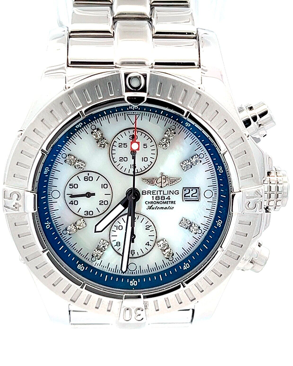 Breitling Super Avenger 48MM White Dial Steel Bracelet (A13370)