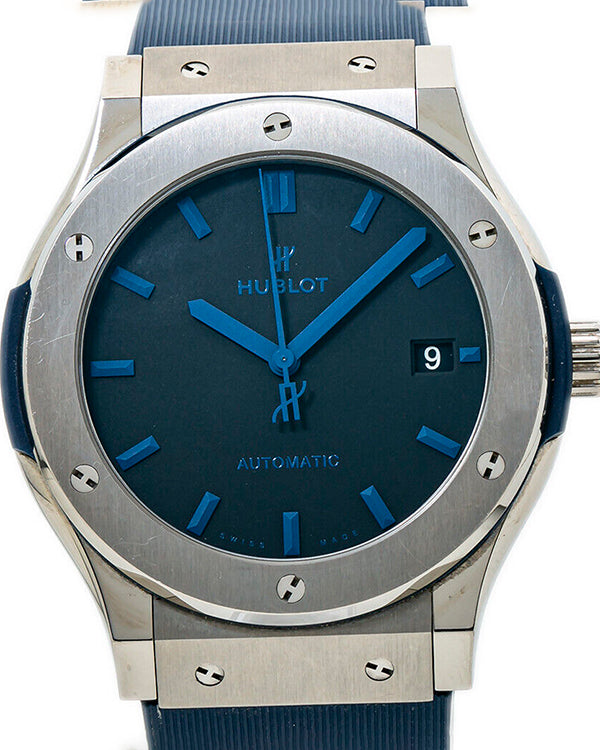 Hublot Classic Fusion Limited Edition 45MM Blue Dial Rubber Strap (511.NX.1190.RX.PLP17)