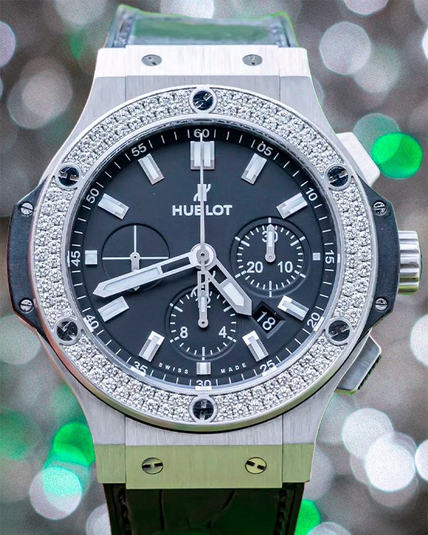 Hublot Big Bang 44MM Black Dial Leather Strap (301.SX.1170.RX.1104)