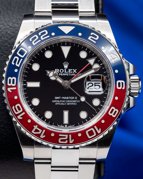 2021 Rolex GMT-Master II "Pepsi" 40MM Black Dial Oyster Bracelet (126710BLRO)
