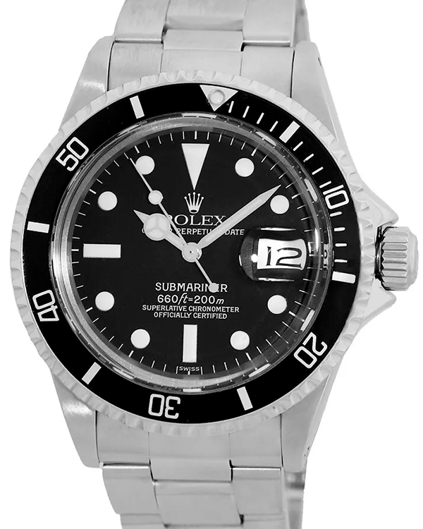 Rolex Submariner Date Vintage 40MM Black Dial Steel Bracelet (1680)