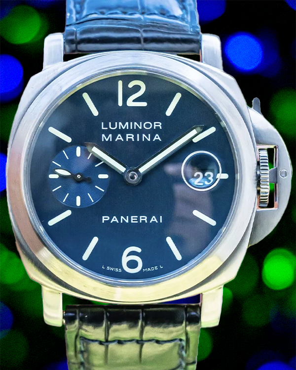 Panerai Luminor Marina 40MM Blue Dial Leather Strap (PAM00070)