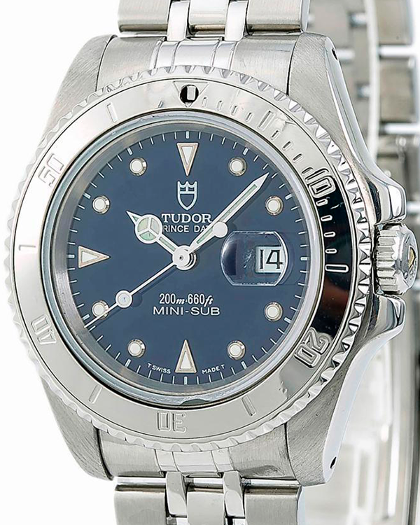 Tudor Prince Date Mini-Sub 34MM Blue Dial Steel Bracelet (73190)