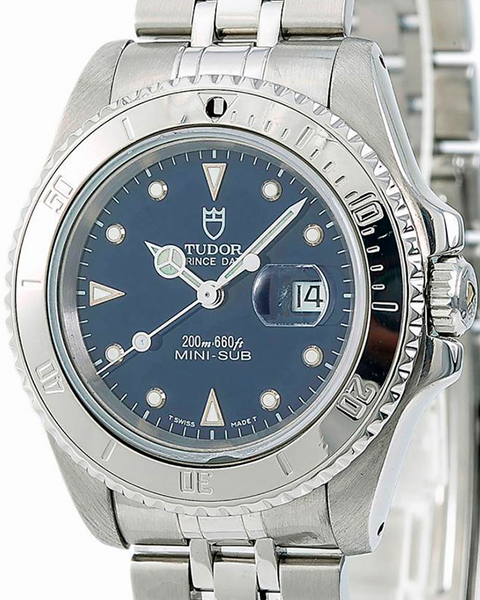 Tudor Prince Date Mini-Sub 34MM Blue Dial Steel Bracelet (73190