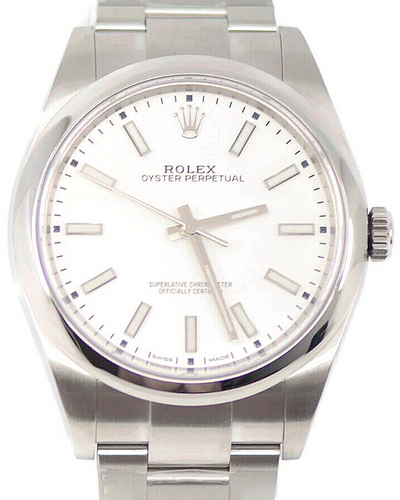 Rolex Oyster Perpetual 39MM White Dial Oyster Bracelet (114300)