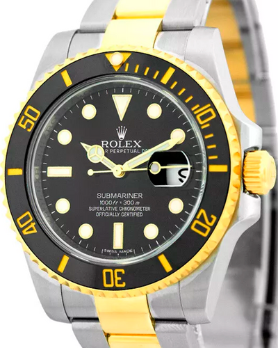 Rolex Submariner Date 40MM Black Dial Two-Tone Oyster Bracelet  (116613)