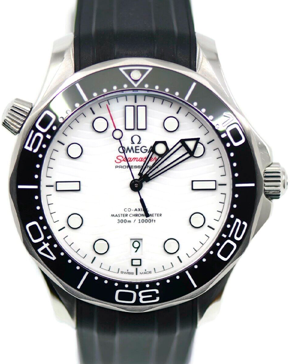 Omega Seamaster Diver 300M 42MM White Dial Rubber Strap (210.32.42.20.04.001)