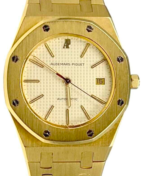 Audemars Piguet Royal Oak 35MM Cream Dial Yellow Gold Bracelet (4100)