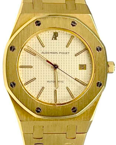 Audemars Piguet Royal Oak 35MM Cream Dial Yellow Gold Bracelet (4100)