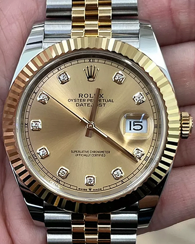 2024 Rolex Datejust 41MM Champagne Dial Two-Tone Jubilee Bracelet (126333)