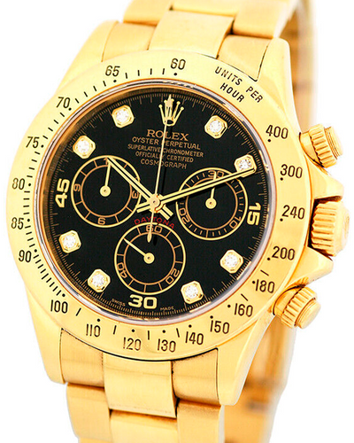 Rolex Cosmograph Daytona "Paul Newman" 40MM Black Dial Yellow Gold Bracelet (116528)