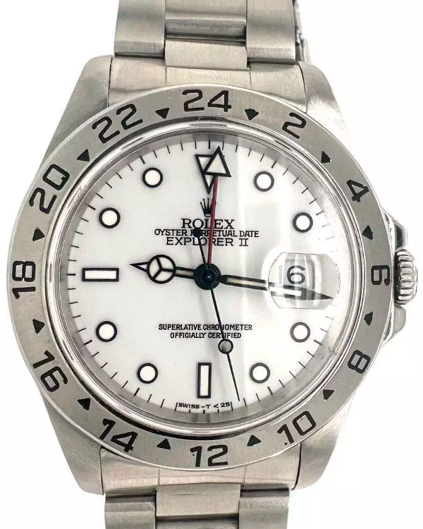 Rolex Explorer II "Polar" 40MM White Dial Oyster Bracelet (16570)