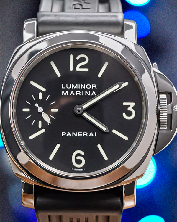 Panerai Luminor Marina 44MM Black Dial Rubber Strap (PAM00001)