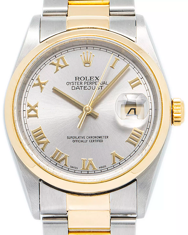 Rolex Datejust 36MM Silver Dial Two-Tone Oyster Bracelet (16203)