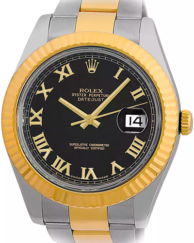 2013 Rolex Datejust II 41MM Black Dial Two-Tone Oyster Bracelet (116333)