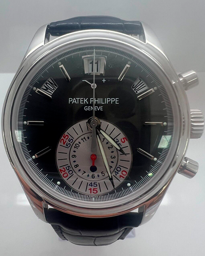 Patek Philippe Complications Annual Calendar 40MM Black Dial Leather Strap (5960P-001)