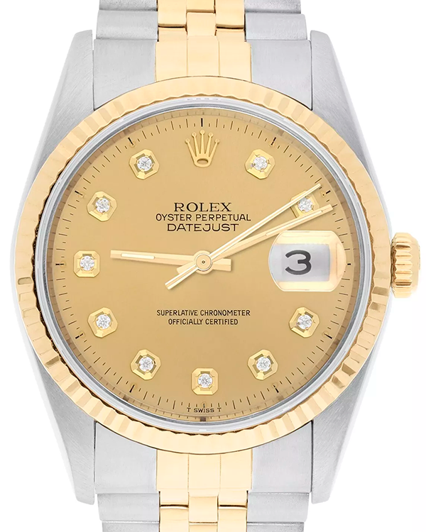 Rolex Datejust 36MM Champagne Dial Two-Tone Jubilee Bracelet (16233)