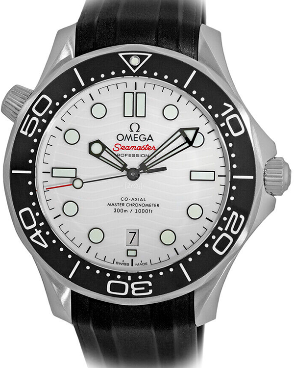 Omega Seamaster Diver 300M 42MM White Dial Rubber Strap (210.32.42.20.04.001)