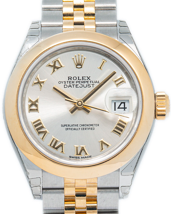 Rolex Lady-Datejust 28MM Silver Dial Two-Tone Bracelet (279163)