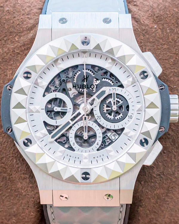 Hublot Big Bang Aero Bang "Depeche Mode" Limited Edition 44MM Skeleton Dial Leather/Rubber Strap (311.SX.8010.VR.DPM14)