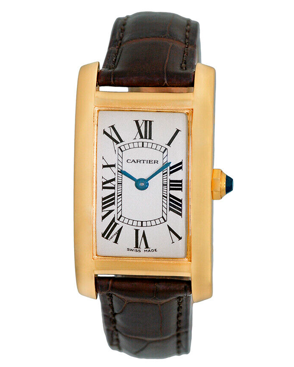 Cartier Tank American 19mm Silver Blue