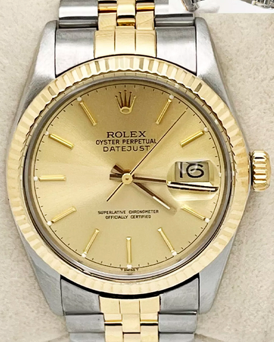 Rolex Datejust 36MM Champagne Dial Two-Tone Jubilee Bracelet (16013)