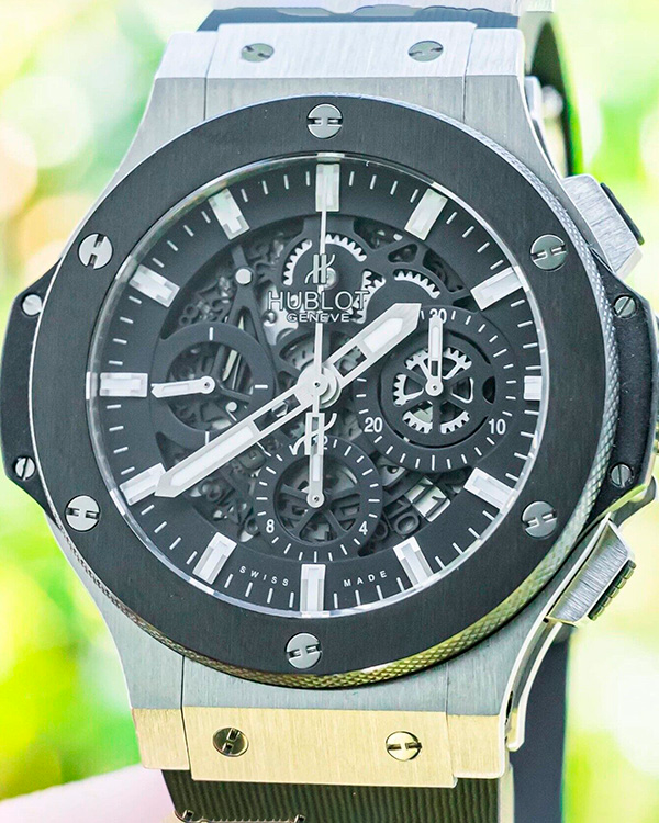 2015 Hublot Big Bang Aero Bang 44MM Skeleton Dial Rubber Strap (311.SM.1170.RX)