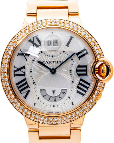 Cartier Ballon Bleu  De Cartier 38MM Quartz Mother of Pearl Dial Rose Gold Bracelet (WE902019/3220)