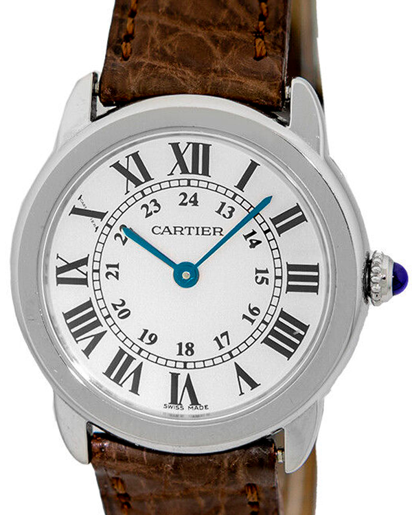 Cartier Ronde De Cartier 29MM Silver Dial Leather Strap (W6700155)