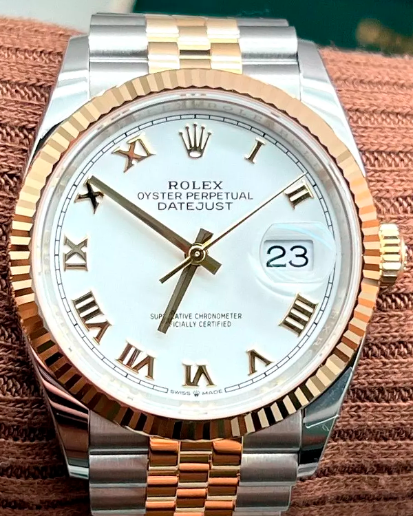 2024 Rolex Datejust 36MM White Dial Two-Tone Jubilee Bracelet (126233)