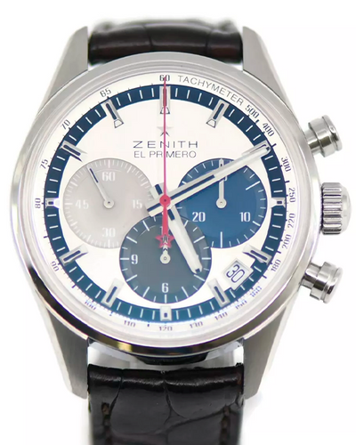 Zenith El Primero Original 1969 38MM Silver Dial Leather Strap (03.2150.400)