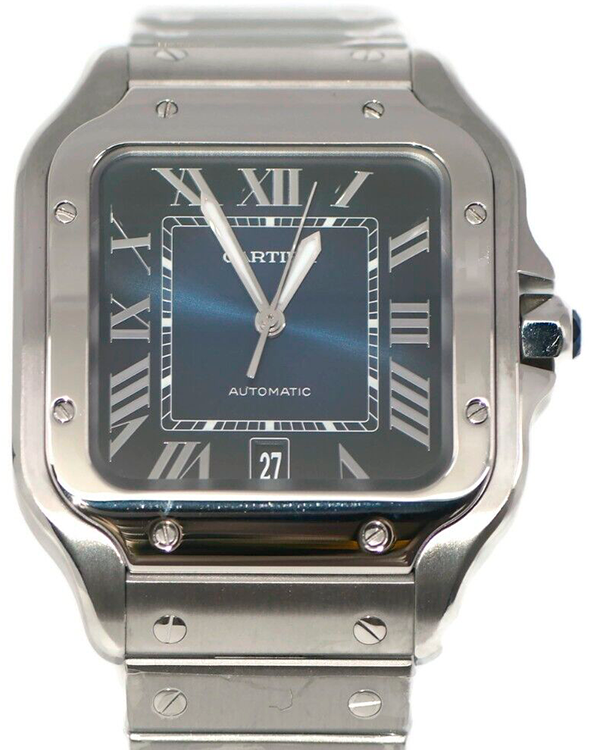 2019 Cartier Santos de Cartier 40MM Blue Dial Steel Strap (WSSA0013)