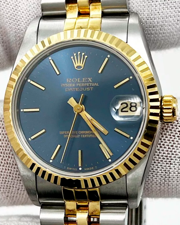 1989 Rolex Datejust 31MM Blue Dial Two-Tone Jubilee Bracelet (68273)