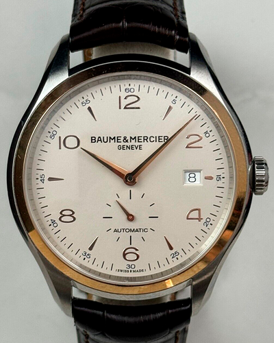 Baume & Mercier Clifton 41MM Silver Dial Leather Strap (M0A10139)
