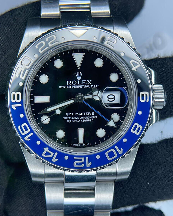 Rolex GMT-Master II "Batman" 40MM Black Dial Oyster Bracelet (126710BLNR)