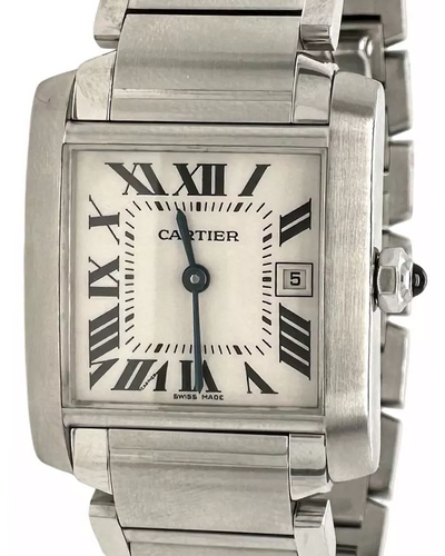 Cartier Tank Française 22MM Quartz White Dial Steel Bracelet (2465)