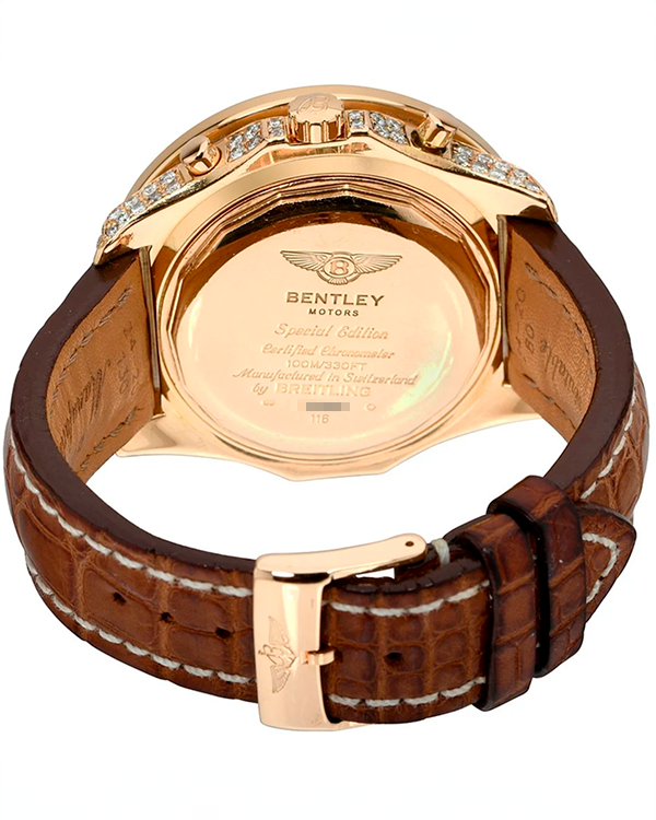 Breitling Bentley Motors 49MM White Dial Leather Strap (K25362 