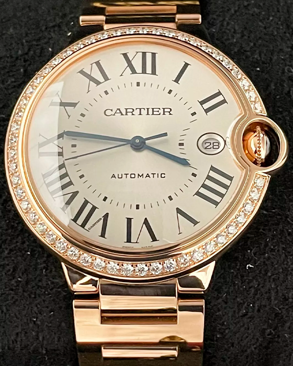 2022 Cartier Ballon Bleu De Cartier 40MM Silver Dial Rose Gold Bracelet (WJBB0057)