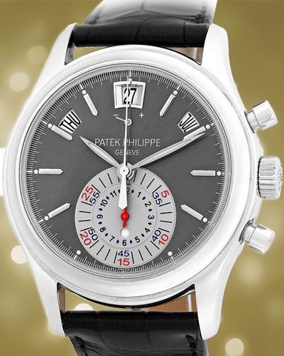 2009 Patek Philippe Annual Calendar Chronograph 40.5MM Slate/Grey Dial Leather Strap (5960P-001)